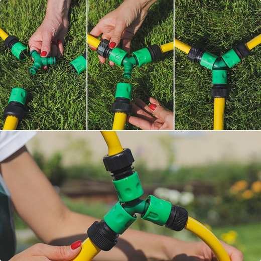 Соединитель тройник быстросъёмное соединение Greengo Арт-150996 Соединитель тройник быстросъёмное соединение Greengo Арт-150996