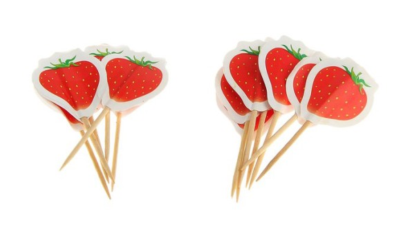 Пика для канапе Клубника (набор 12 шт) 331207