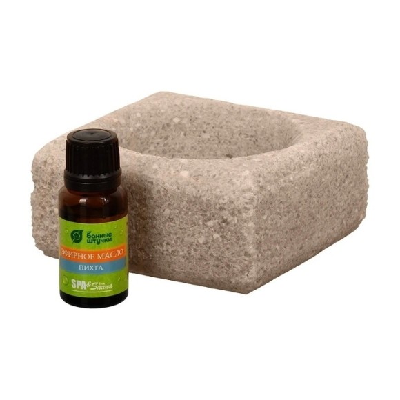 Ароманабор для бани и сауны Банные штучки (соляной испаритель 700гр,масло эфирное Пихта 15мл)