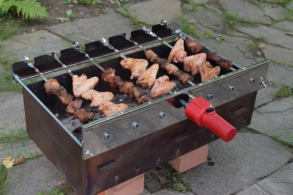Мангал автомат Чудо 7 шампуров УЗБИ