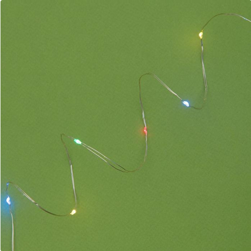 Лампа на солнечной батарее Роса 10м Цветная 2режима Арт-4137017