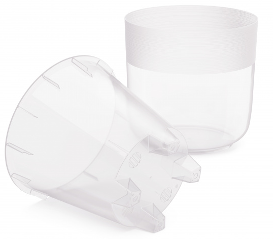 Горшок Линель для орхидей 6лит Прозрачный М-8772 (с дренажной системой)