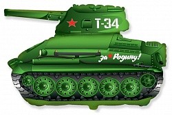 Шар фольгированный 30/76см Танк зеленый
