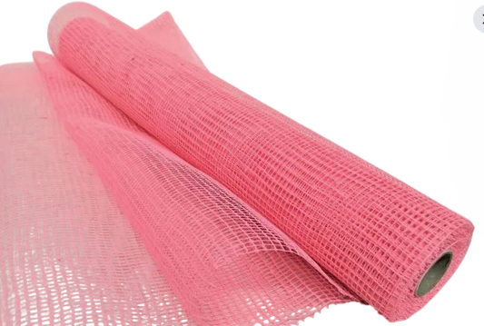 Сетка Джут матовая Розовая 50см*4,5м/ 816