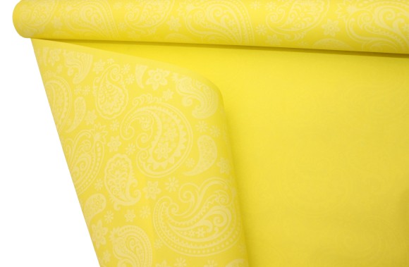 Бумага Калька Огурцы Белые на Желтом 50см*10м