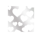 Пленка Листами металл Love is Love Белая 58*58см (1уп/20шт) Цена за лист