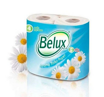 Туалетная бумага BELUX аромат Ромашка 4рул*2сл*19,5м Туалетная бумага BELUX аромат Ромашка 4рул*2сл*19,5м