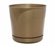 Горшок Корад 240мм Золото с поддоном 6лит высота 23см