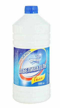 Жидкий отбеливатель Семь звёзд 1лит (1уп/12шт)