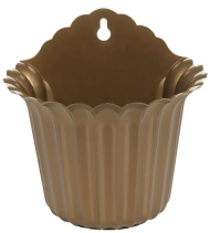 Горшок настенный Рифлённый 170мм Золото высота17см