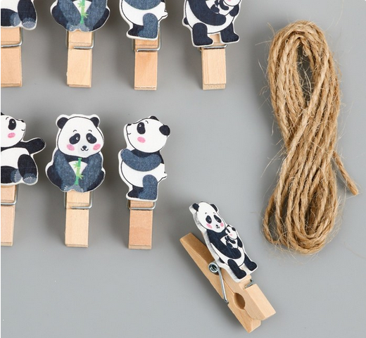 Прищепка Панды Арт-9917748 (1уп/10шт) Цена за штуку