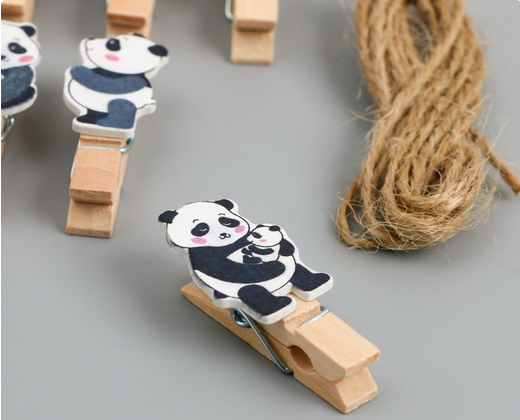 Прищепка Панды Арт-9917748 (1уп/10шт) Цена за штуку