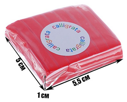 Полимерная глина Calligrata 50гр Оранжево-красная Арт-1301022