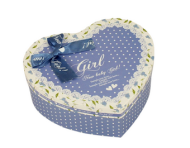 Коробка для подарков Сердце Горох Маленькое L24см W25см H9см