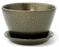 Кашпо Беллита Чёрное-Золото D-12см Арт-ГЛ-911 Кашпо Беллита Чёрное-Золото D-12см Арт-ГЛ-911