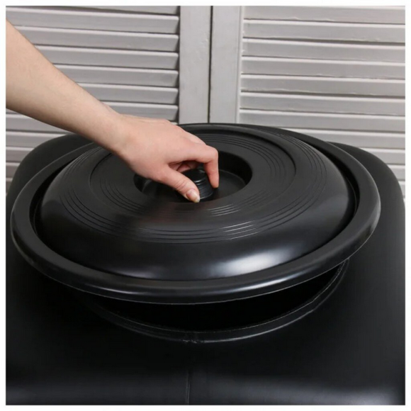 Бак для душа 100лит Чёрный квадратный М-3271