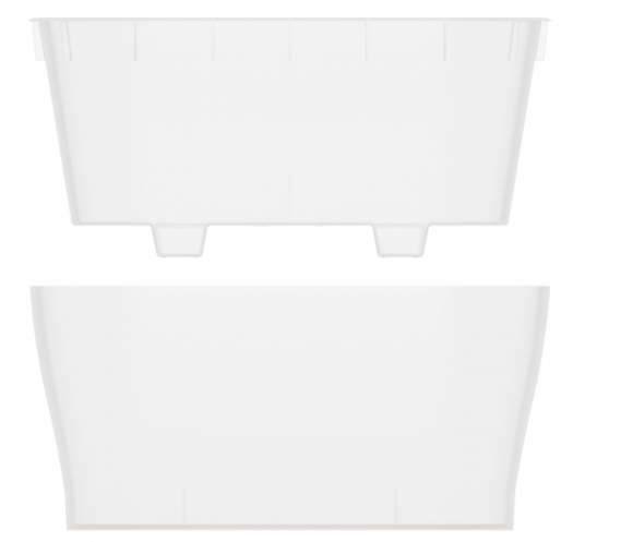 Балконный ящик Лея 300мм Прозрачный (с дренажной системой) Арт-М-8867