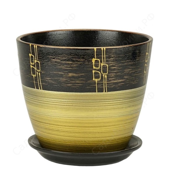 Кашпо Бутон №-РС-24 Ритм Бронза №3 (D-18см)