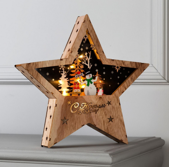 Снежная Лампа Звезда Арт-6117326