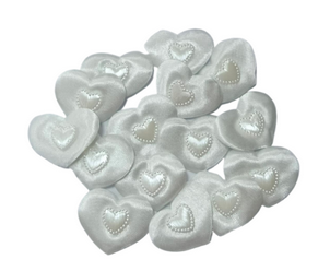 Набор сердец Атлас + Стразы 15шт Цена за упаковку