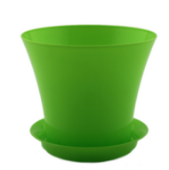 Горшок Сити 0,6лит Лайм 11,5*10см с поддоном