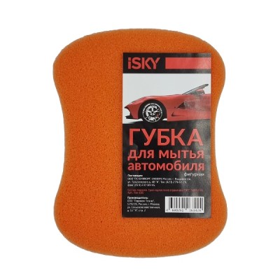 Губка для мытья автомобиля iSky Восьмёрка поролон
