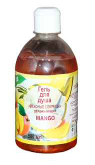 УЦЕНКА Гель для душа Вкусные секреты Манго 0,5л (1уп/12шт)