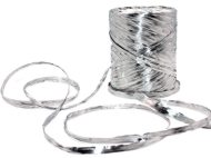 РАФИЯ искусств 10мм*200ярд Металлиз Серебро