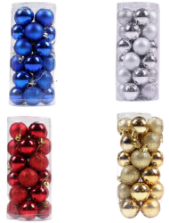 Ёлочное украшение Шары (8см/24шт) 41см*18см Арт-20-3