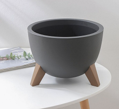 Горшок на ножках Флориан 250мм 4,2лит Графитовый М-3186 (D-22cм) Горшок на ножках Флориан 250мм 4,2лит Графитовый М-3186 (D-22cм)