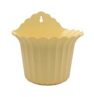 Горшок настенный Рифлённый 150мм Желтый высота 10см