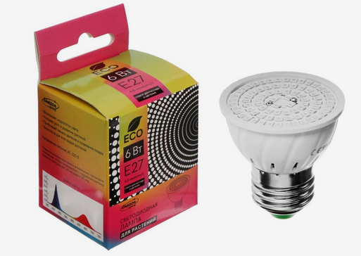 Фитолампа Smartbuy светодиодная А-60 11-Вт Е-27 Арт-4871977