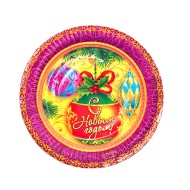 Тарелка бумажная С Новым годом D-18см*6шт Арт-301635