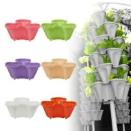 Горшок Виктория-1 Бежевый с подставкой