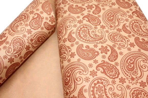 Бумага крафт Европа огурцы коричневый на коричневом 70см*8,5