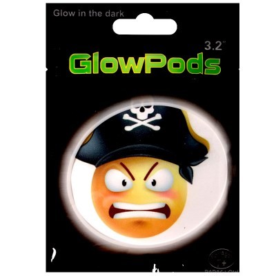 Наклейка Смайл Пират светящаяся Арт-6230719