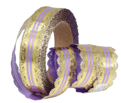 Лента Ажур 3см*25ярд Сиреневая