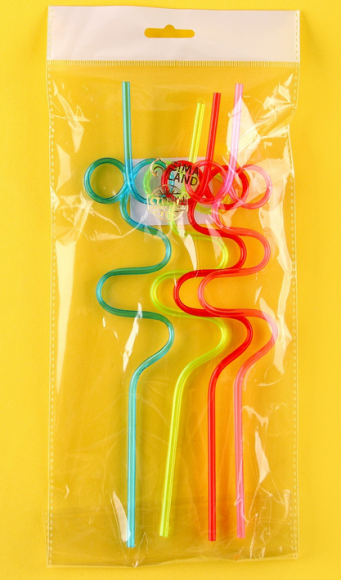 Трубочки для коктейля Фигурные 4шт Арт-1652873