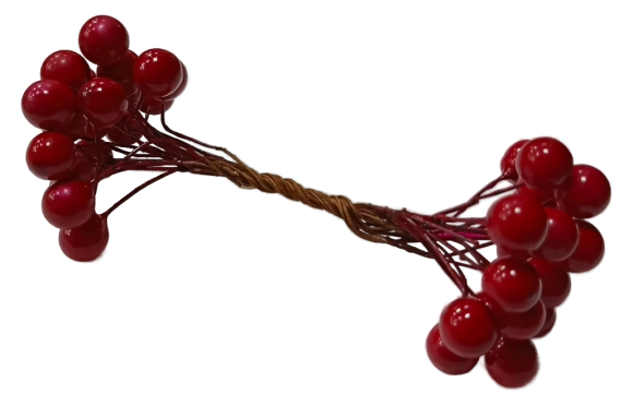 Набор Ягоды Красные D-12мм 14см 20шт