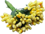 Набор Тычинки для искусственных цветов Лимонные 12шт