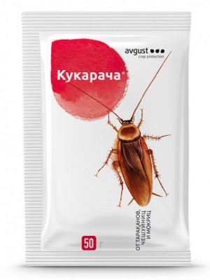 Кукарача 50гр (1уп/150шт) Дуст от тараканов и против чешуйниц и мокриц.