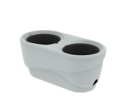 Балконный ящик Фазенда 530мм 2шт*4лит Серый (с прикорневым поливом)