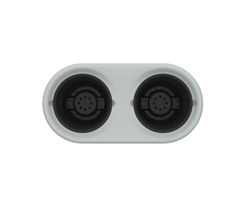 Балконный ящик Фазенда 530мм 2шт*4лит Серый (с прикорневым поливом)