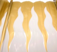 Пленка прозрачная с рисунком Рефлекс (Пламя) Золото-Белая 70см/200гр