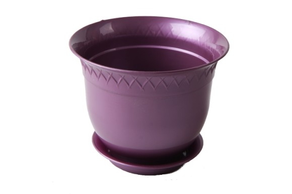 Горшок Santino Лилия 1,5лит фиолет-перлам с поддоном