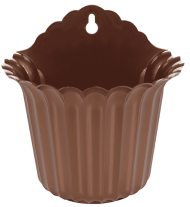 Горшок настенный Рифлённый 170мм Бронза высота17см