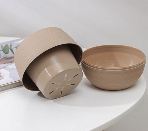 Горшок Дуэт 0,5лит Кофе с молоком (Ангарск) (с дренажной системой) Горшок Дуэт 0,5лит Кофе с молоком (Ангарск) (с дренажной системой)