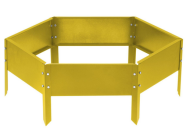 Клумба Оцинкованная Шестигранная 80*15см Жёлтая Greengo Грядка