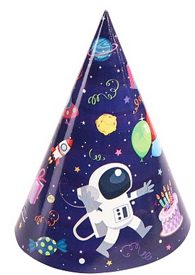 Колпак бумажный Космос (16см/6шт) Арт-6221