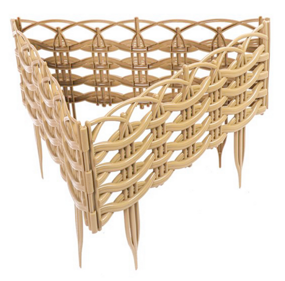 Заборчик пластиковый Ивушка Бежевый 37,5*25см (8секций)